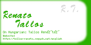 renato tallos business card